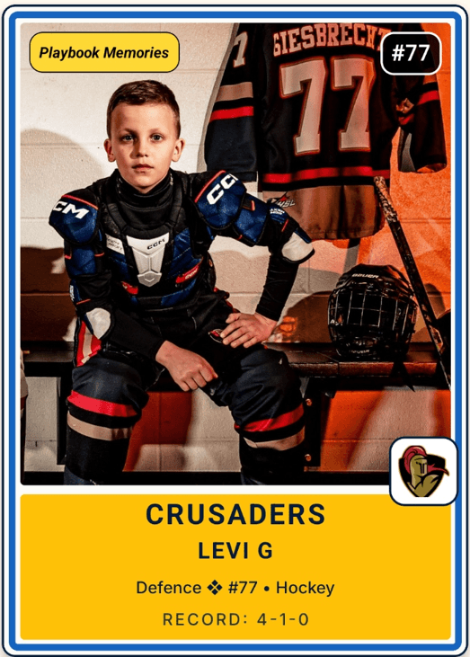 Player card — Levi G, Crusaders defenceman #77